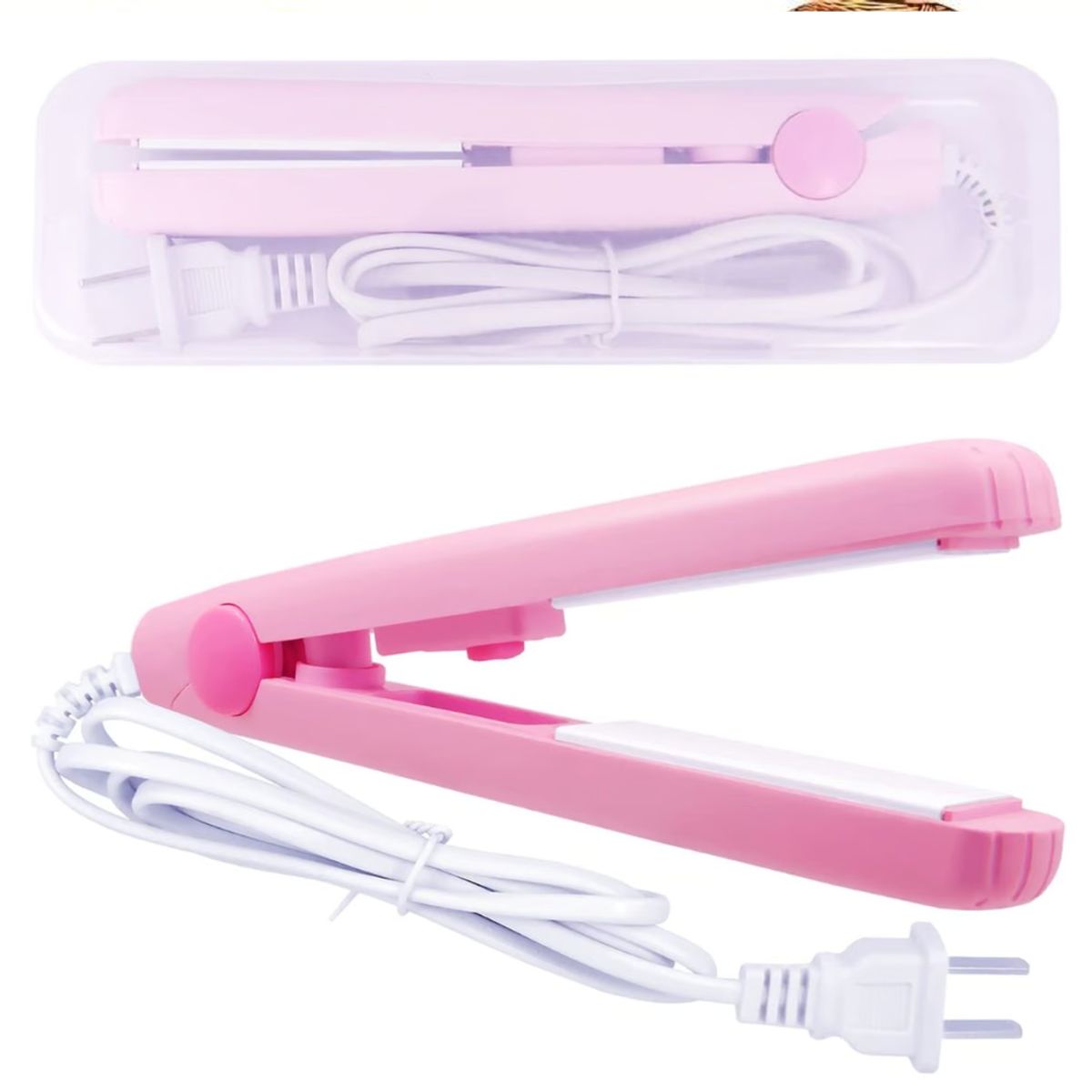 OEM - Mini Plancha de Cabello Rosado