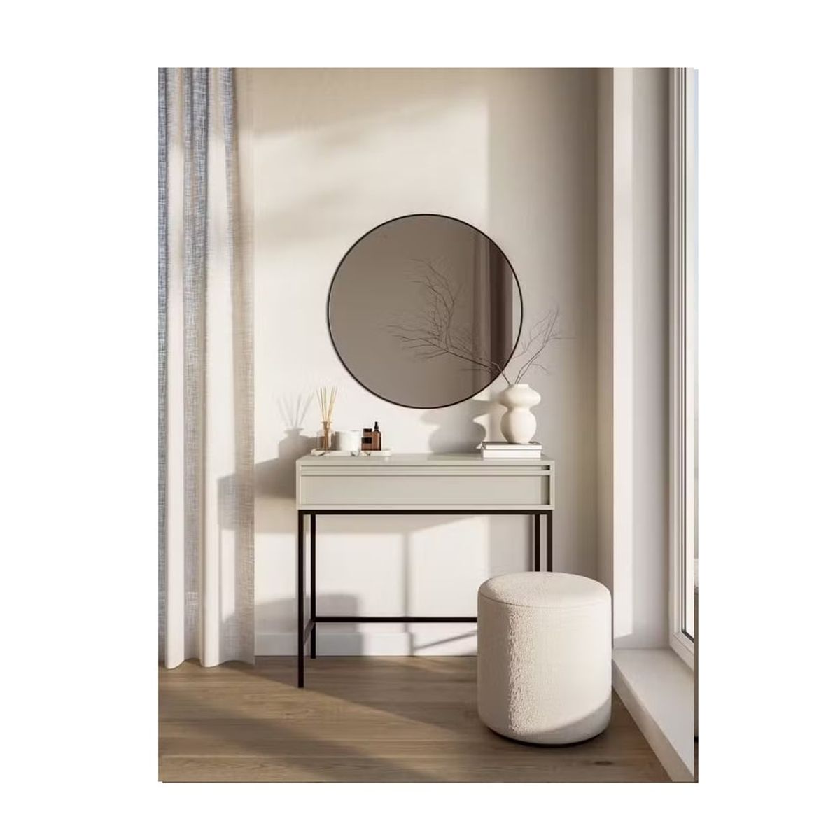 GENERICO - Mesa Consola Recibidor Glady Taupe 1 Cajón R&R MUEBLES