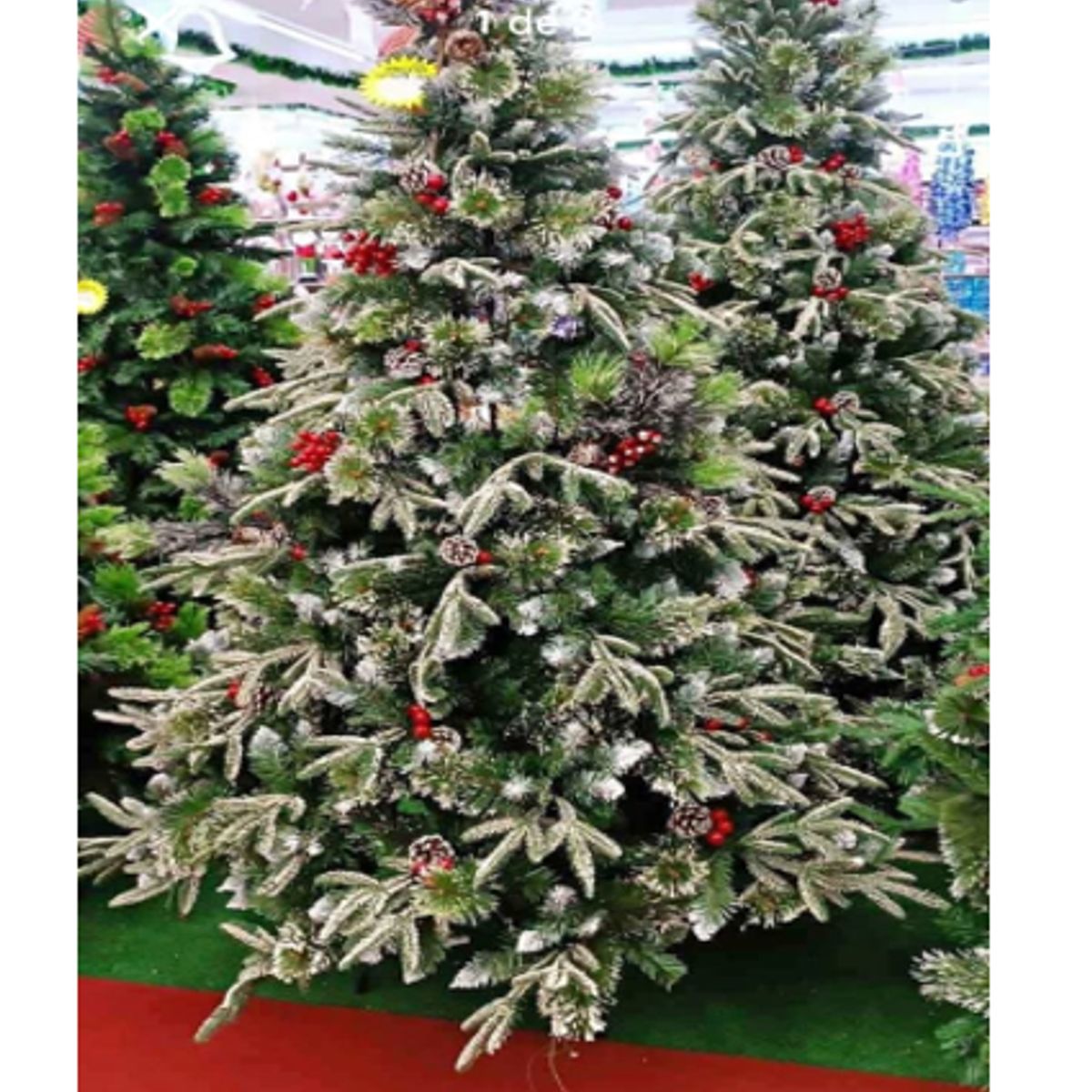 GENERICO - ARBOL EUROPEO CIPRES C/NIEVE  1.80