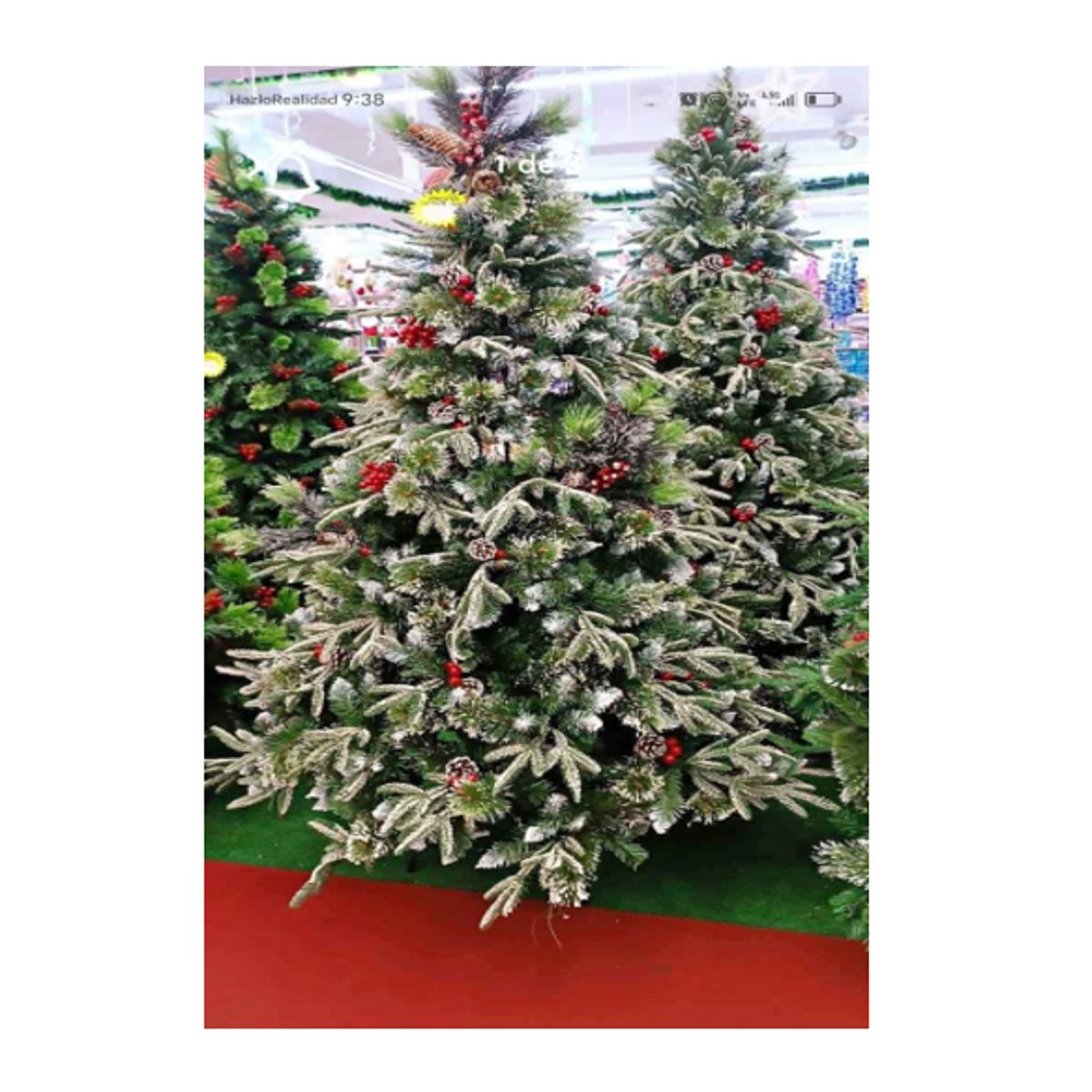 GENERICO - ARBOL EUROPEO CIPRES C/NIEVE  1.80