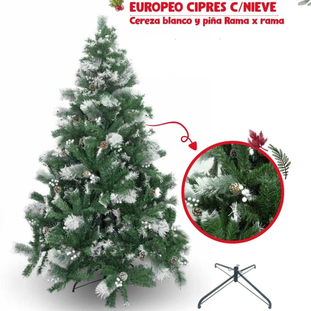 GENERICO - ARBOL EUROPEO CIPRES C/NIEVE  2.10M
