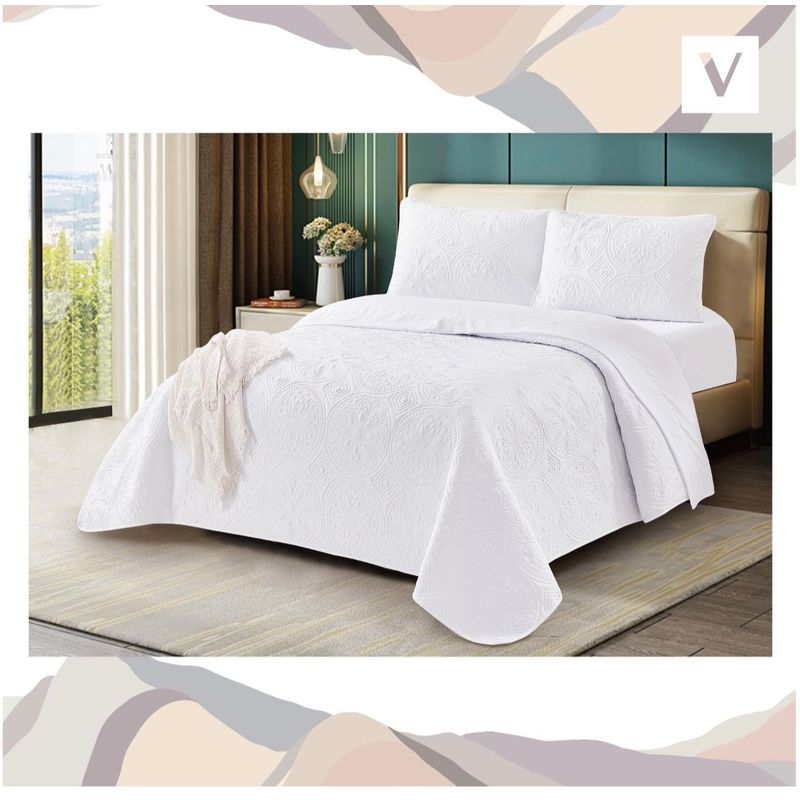 VENEZIA - CUBRECAMA 3 PLAZAS - SET 5 PIEZAS MANDALA