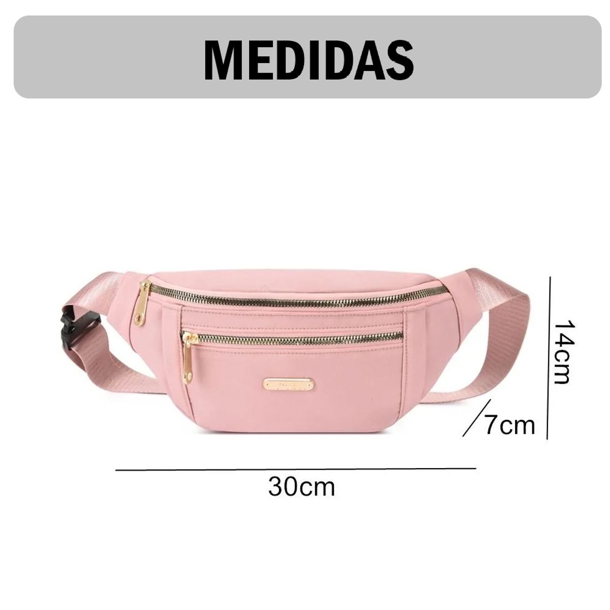 GENERICO - Canguro con 3 cierres y sujetador