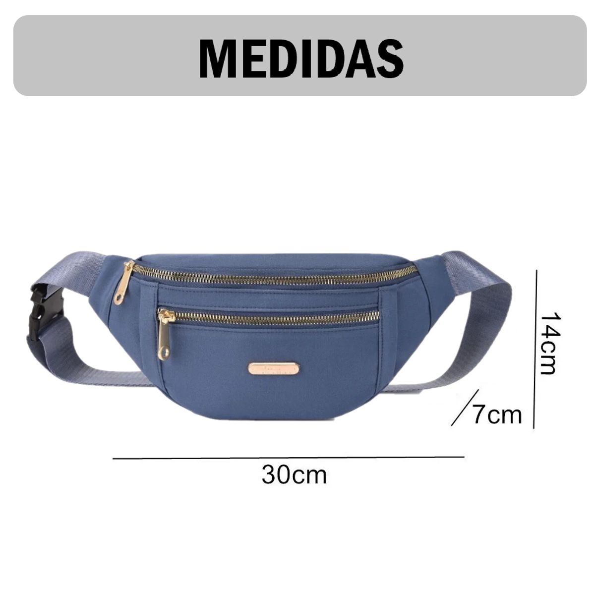 GENERICO - Canguro con 3 cierres y sujetador