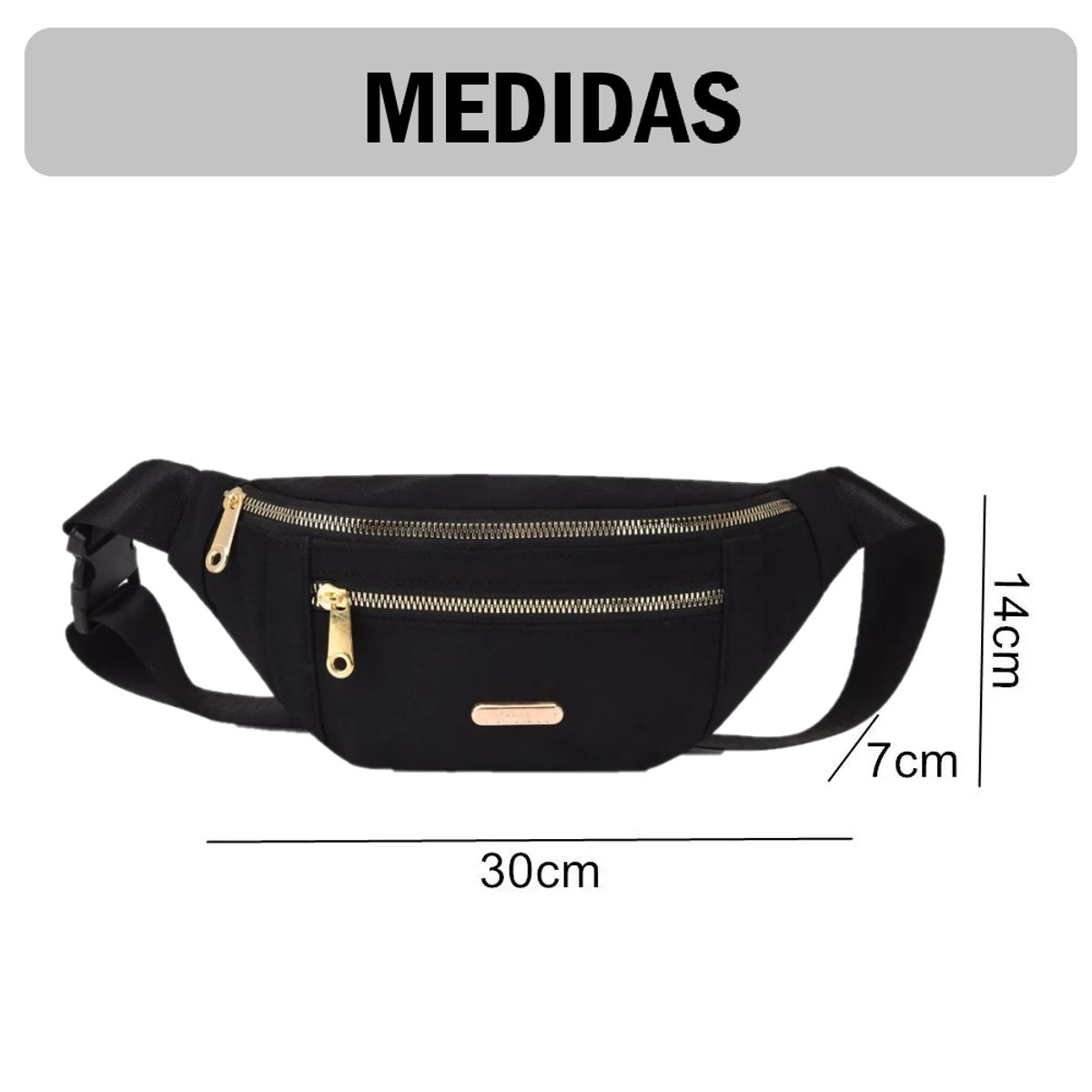 GENERICO - Canguro con 3 cierres y sujetador