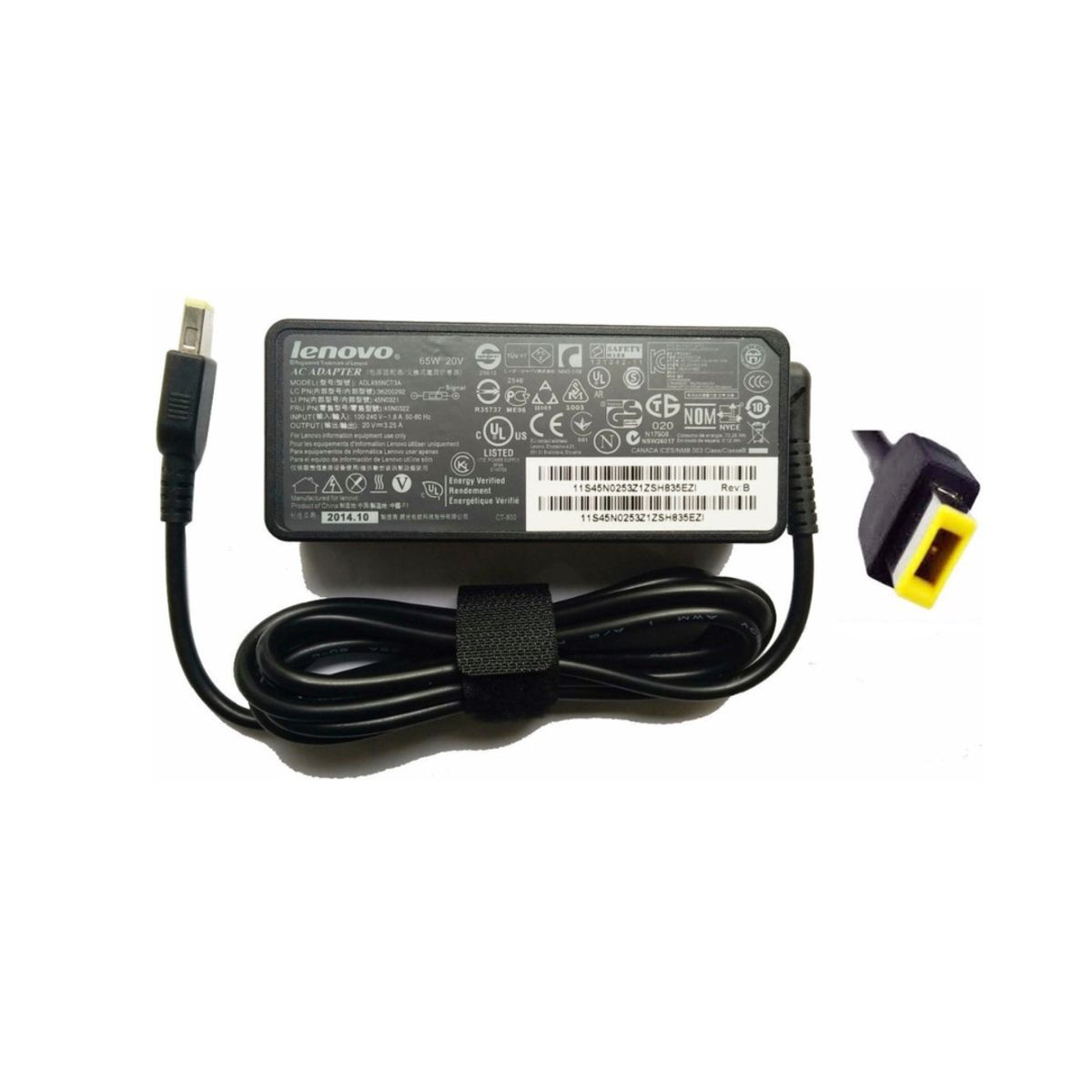 LENOVO - Cargador Lenovo 20V.  3.25A. 65W.  Punta Usb
