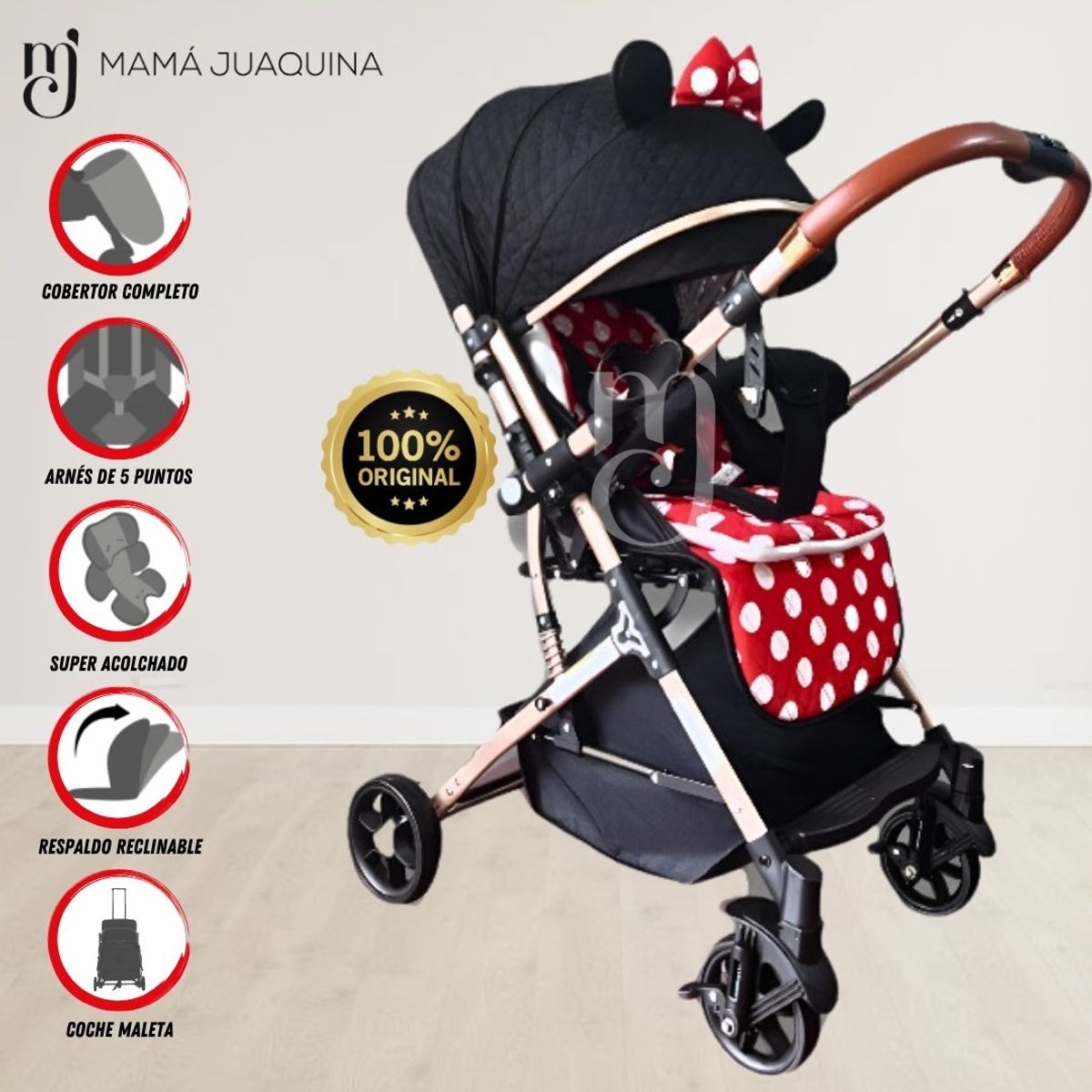 BABY - Coche Maleta «MIDISNEY» Edición Limitada Red