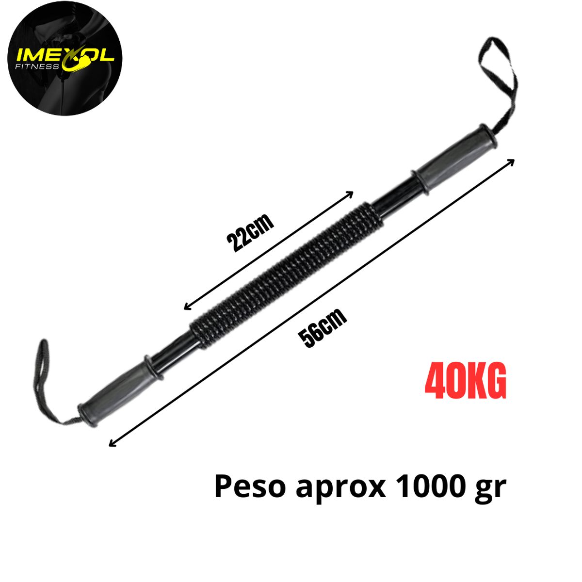 GENERICO - Barra de Resistencia 40kg torsion Fuerza Resistencia 60CM