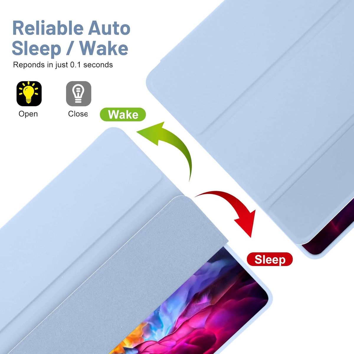 GENERICO - Funda Case Para Tablet Samsung Galaxy Tab A9 Plus  Tab A9+ CELESTE