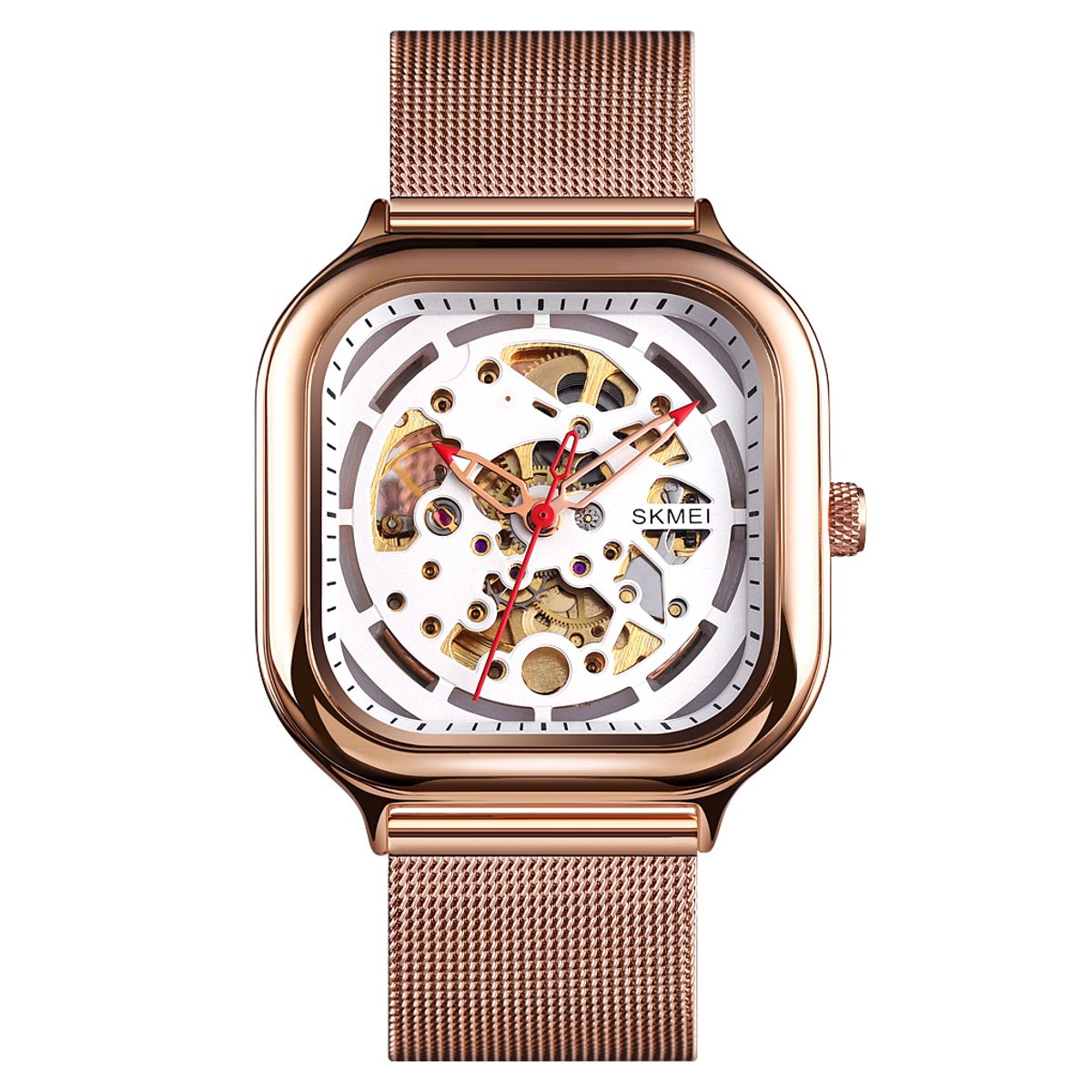 SKMEI - Reloj Skmei 9184 MECANICO Tourbillon AUTOMATICO Correa Acero_.