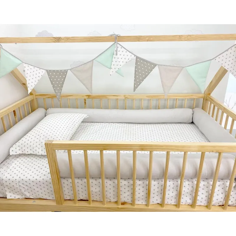 GENERICO - Bumpers Tubulares para cama cuna Montessori 1.5 Plz Plomos