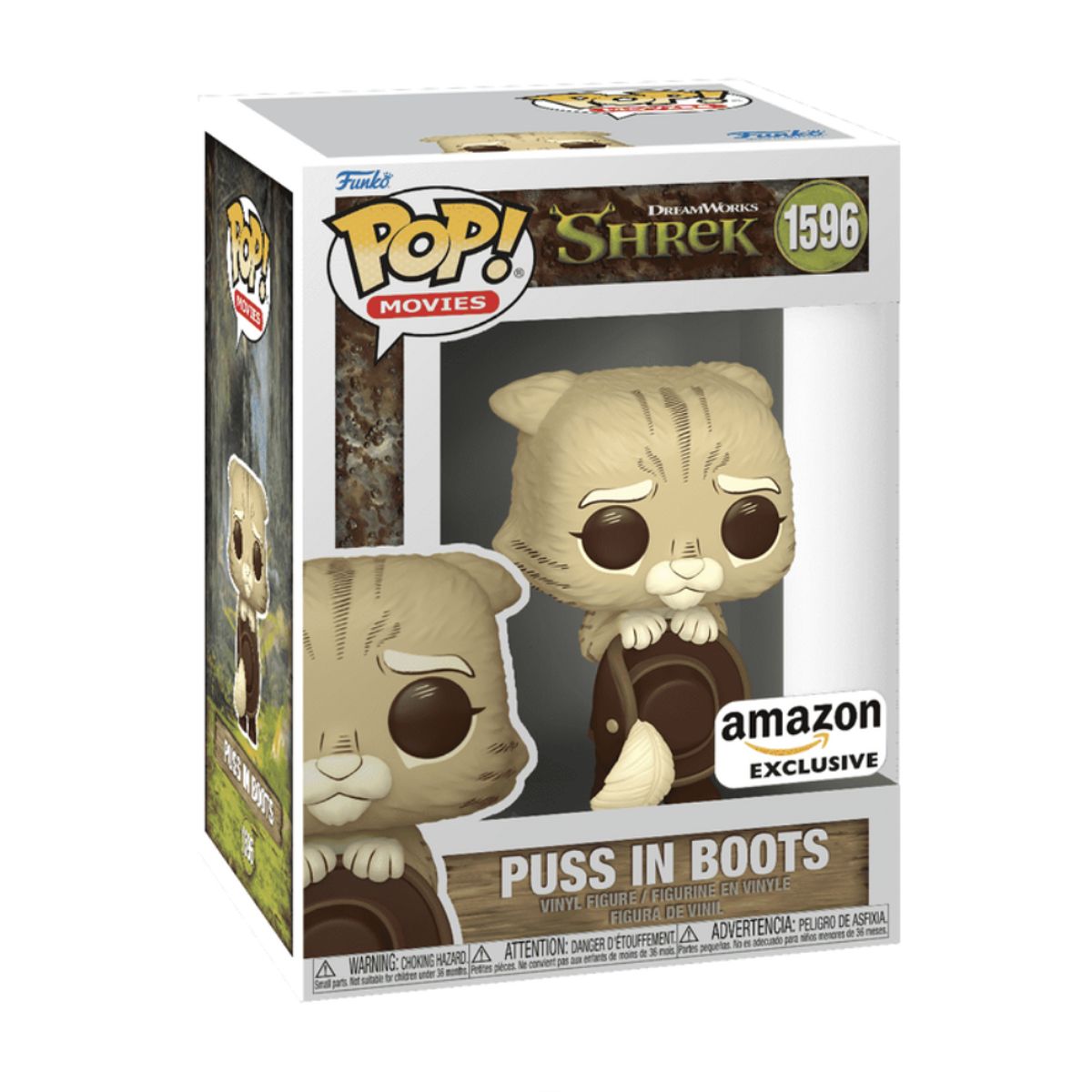 FUNKO - Gato con Botas Funko Pop 1596 Shrek Amazon Exclusivo