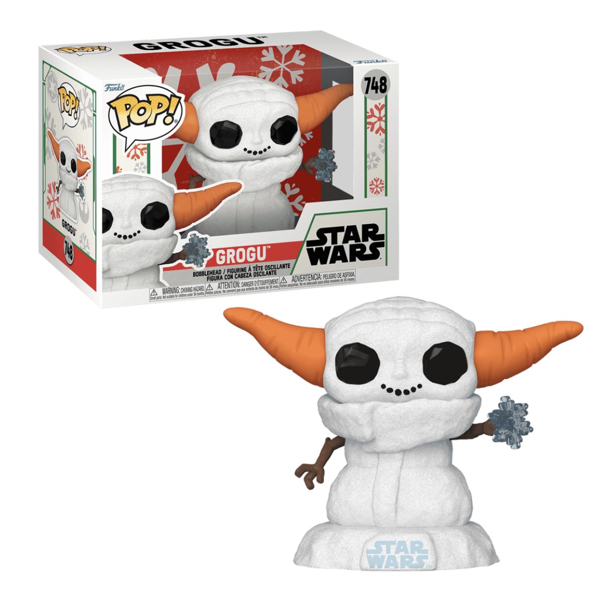 FUNKO - Grogu Muñeco de Nieve Funko Pop 748 The Mandalorian