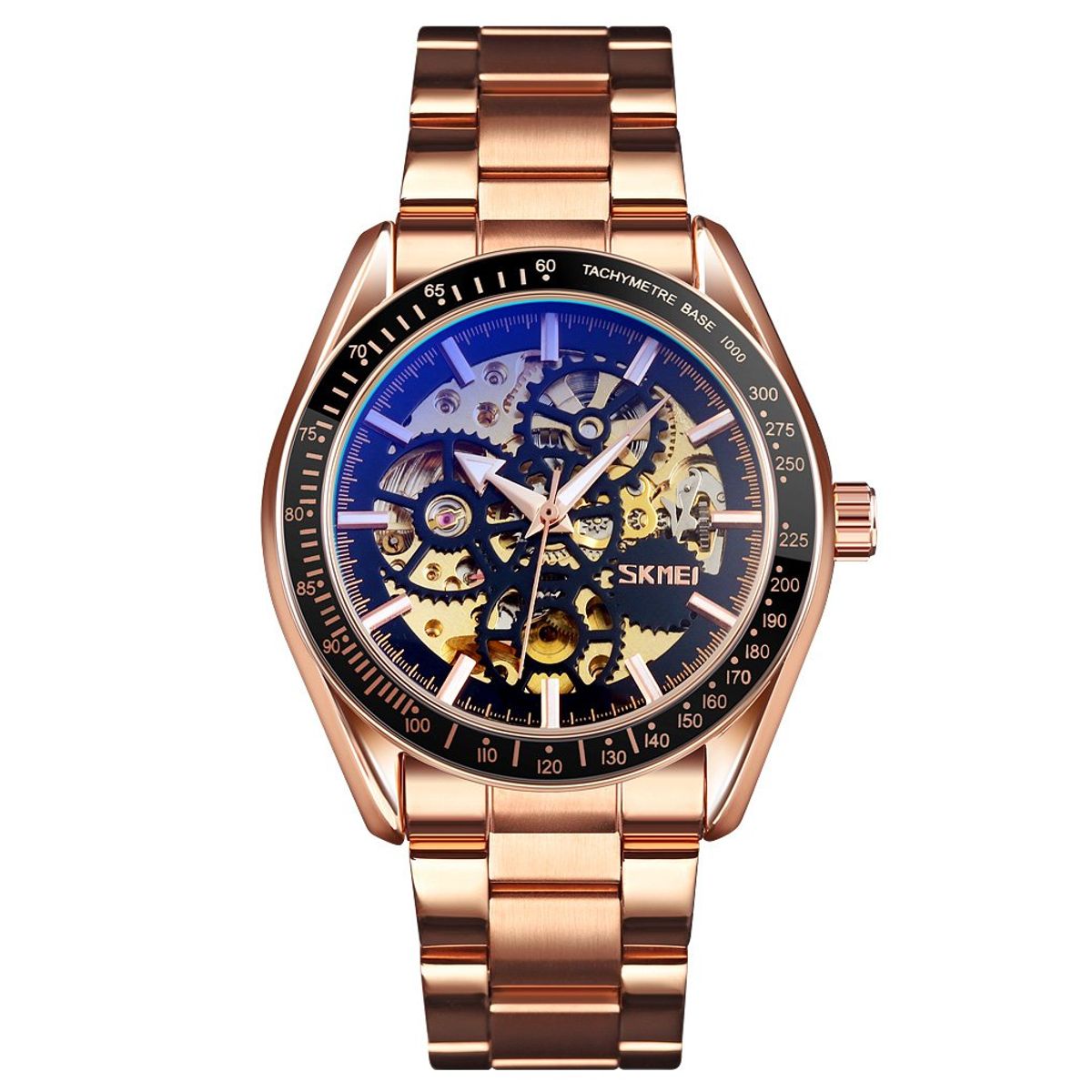 SKMEI - Reloj Skmei 9194 Oro Rosa MECANICO Tourbillon AUTOMATICO Correa Acero