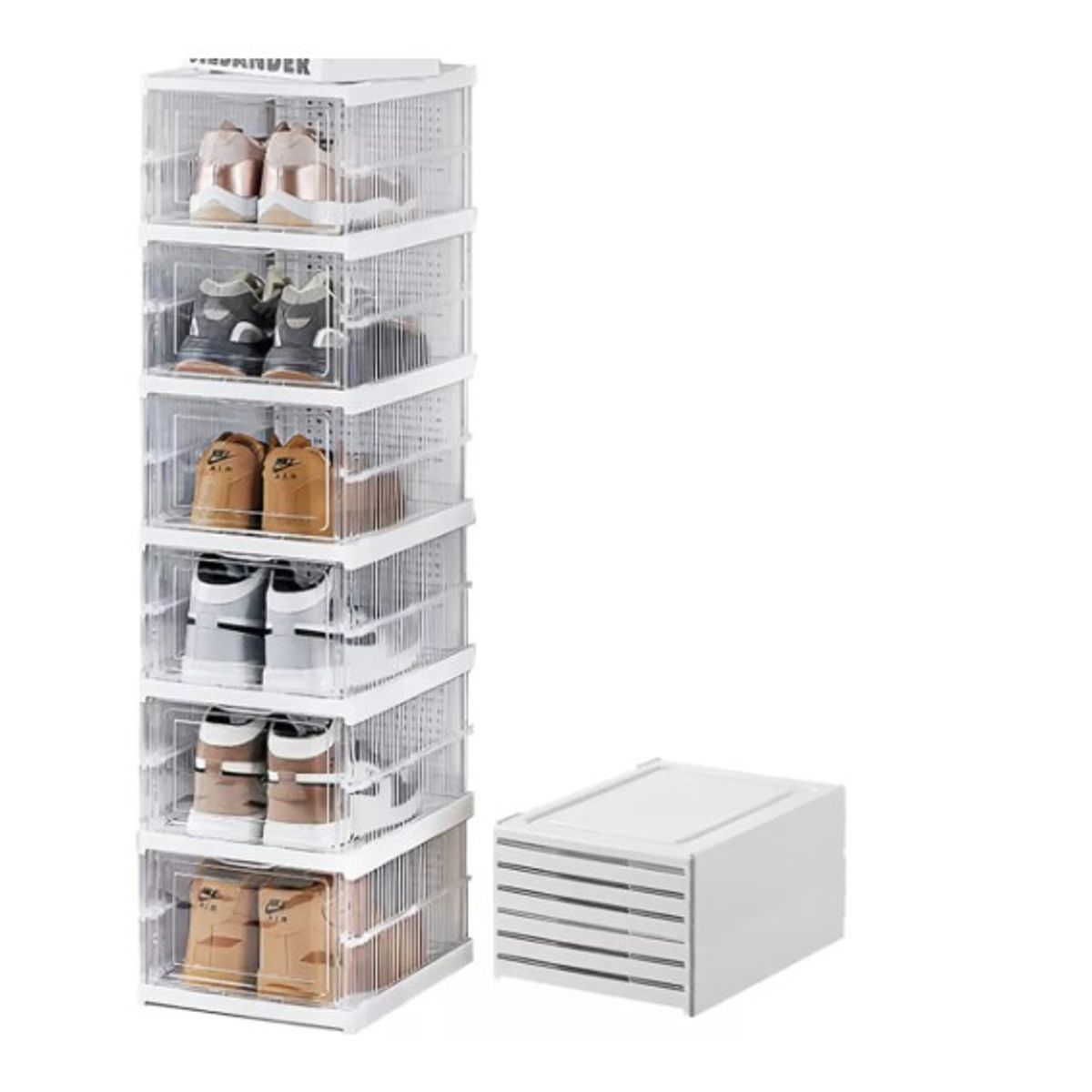 GENERICO - Cajas Organizadoras Zapatera De Tenis Plegables 6 Piezas