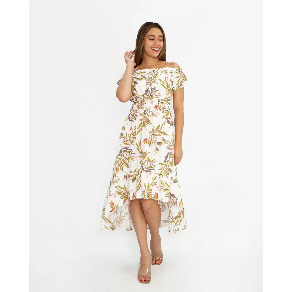 KAFA - VESTIDO CON COLA DE PATO  BRISA