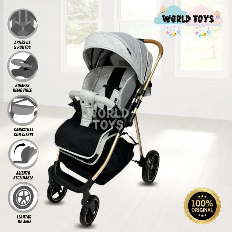 BABY - Coche Cuna de Lujo «CHAHAN» Edición Limitada Gray