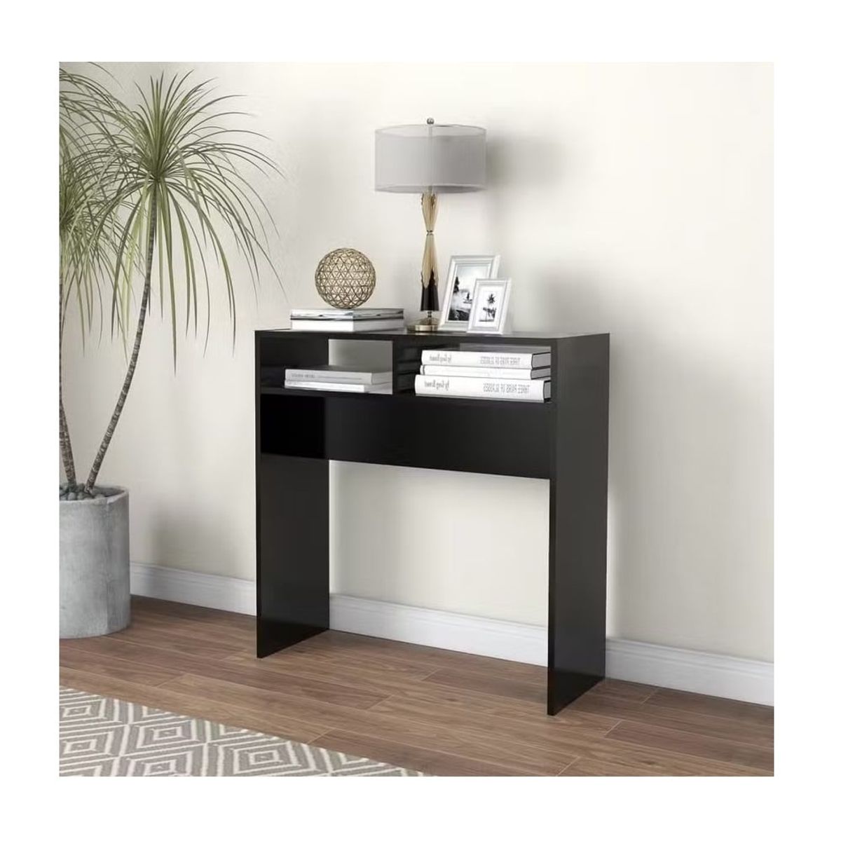 GENERICO - Mesa Consola Recibidor Moderno Manuel Negro R&R MUEBLES