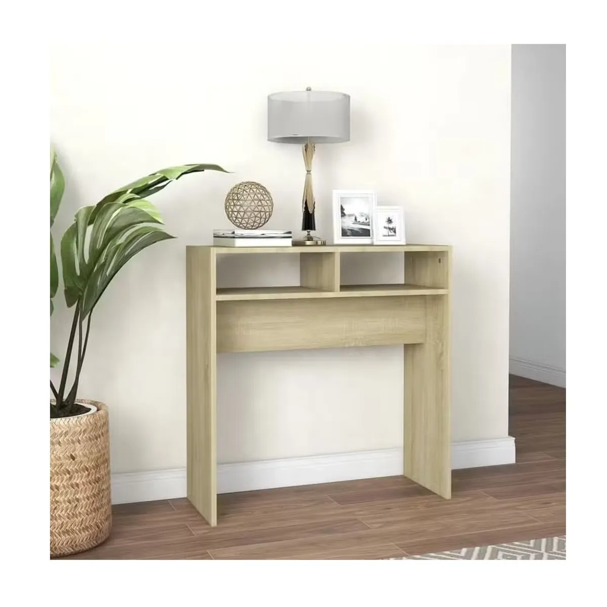 GENERICO - Mesa Consola Recibidor Moderno Manuel Marrón Claro R&R MUEBLES