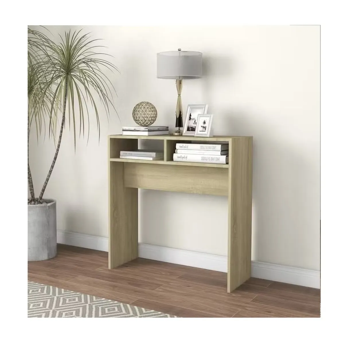 GENERICO - Mesa Consola Recibidor Moderno Manuel Marrón Claro R&R MUEBLES