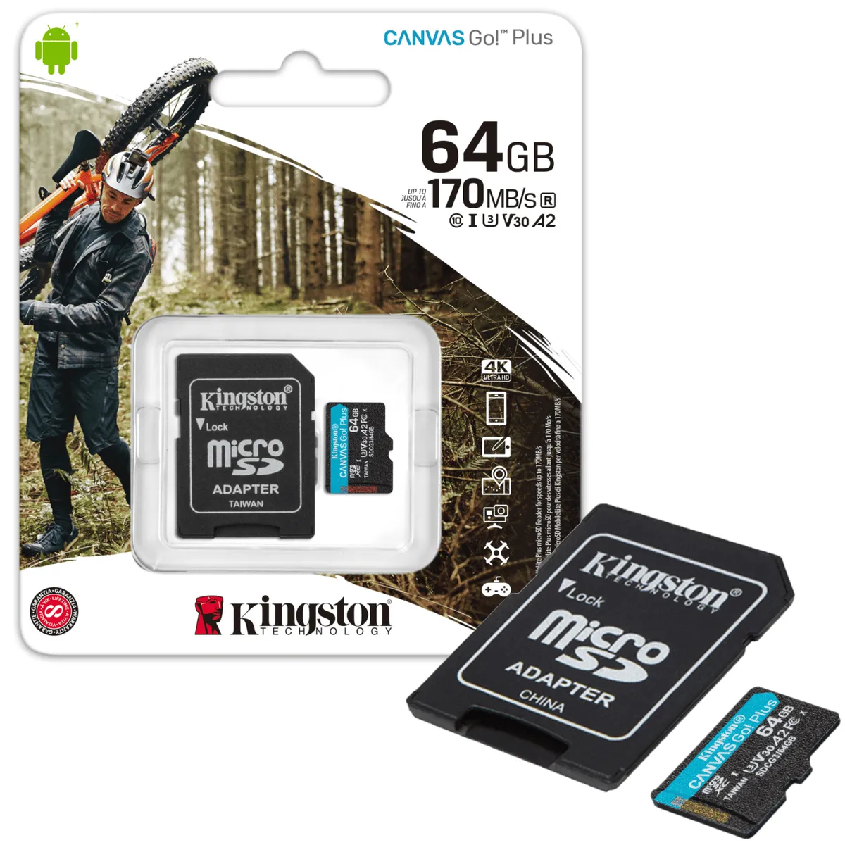 KINGSTON - Memoria Micro Sd Kingston 64gb Canvas Go Original