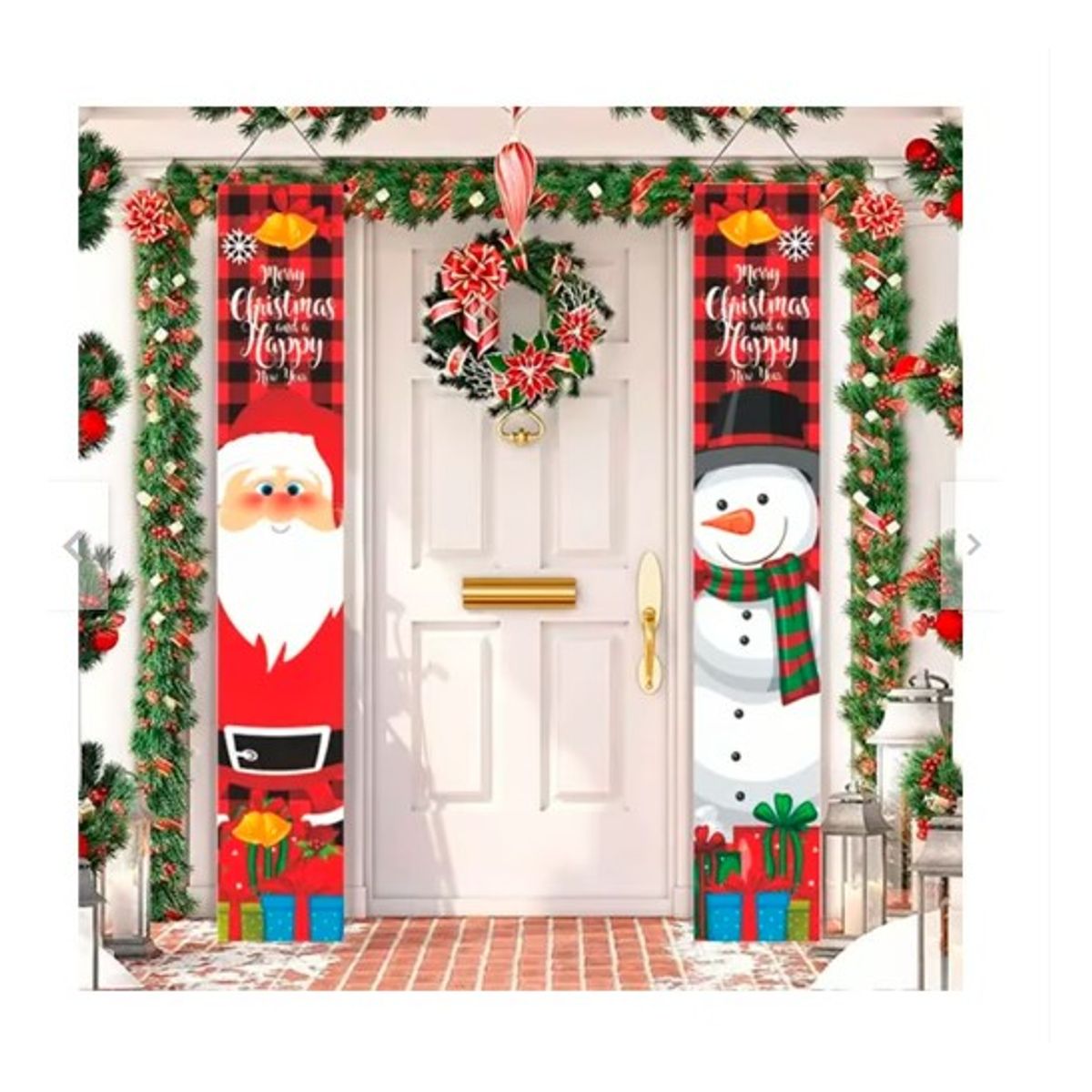 GENERICO - Decoraciones De Navidad Para Puertas Adornos  180x30cm