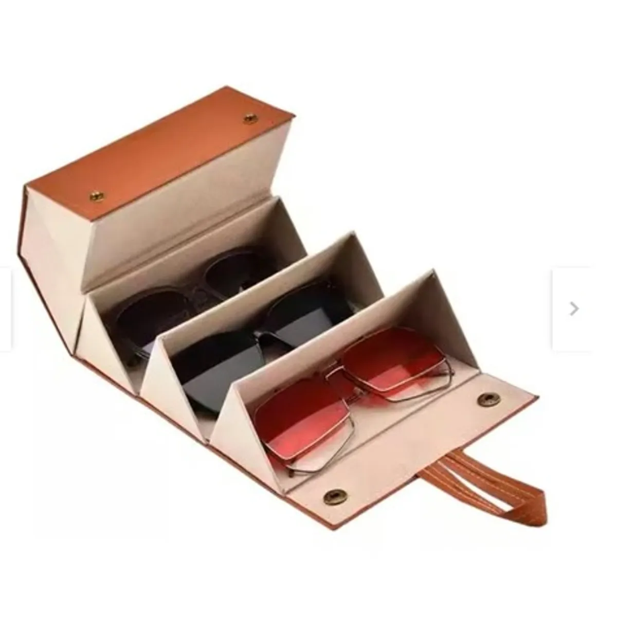 GENERICO - Organizador Lentes De Sol Gafas Plegable 6 Compartimientos.