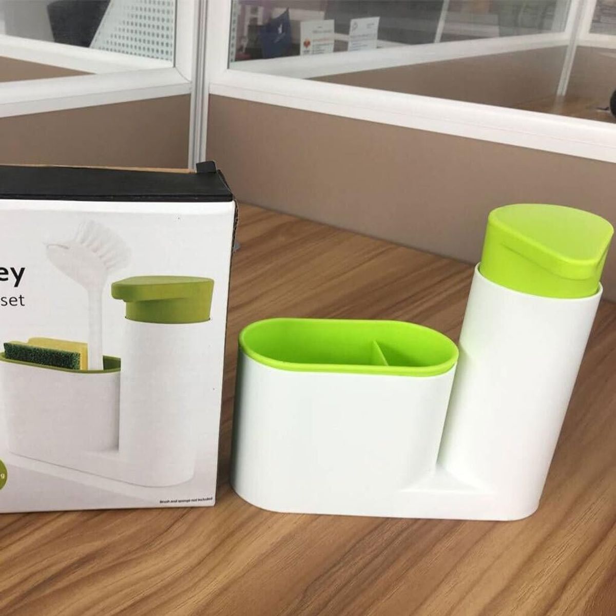 GENERICO - Dispensador De Lavavajillas y Jabón Con Porta Esponja