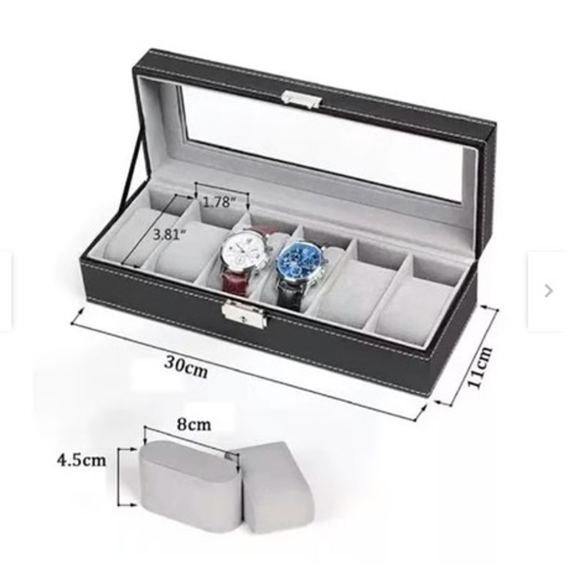 GENERICO - Caja Organizadora Para 6 Relojes.