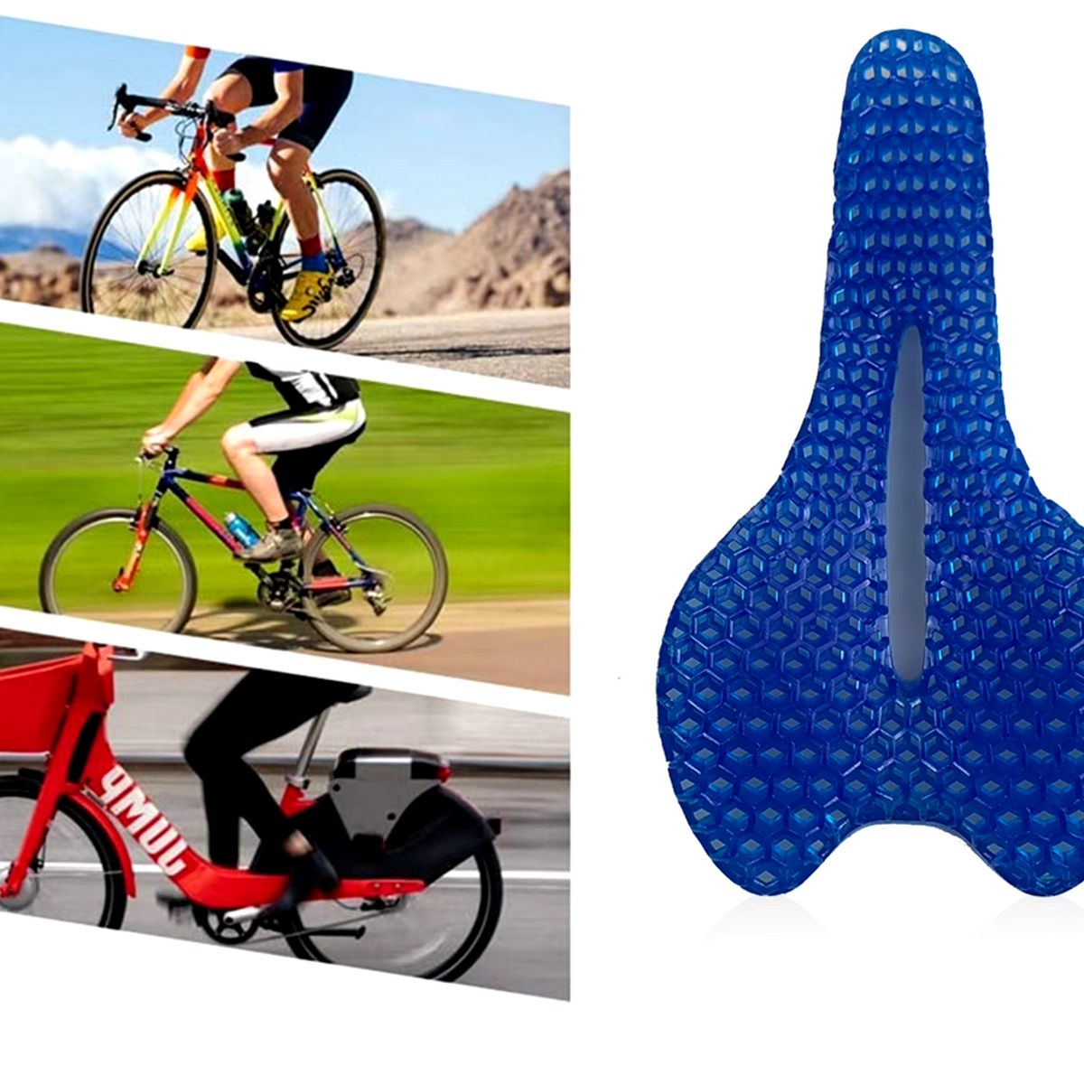 GENERICO - Cojin De Gel Para Bicicleta + Funda