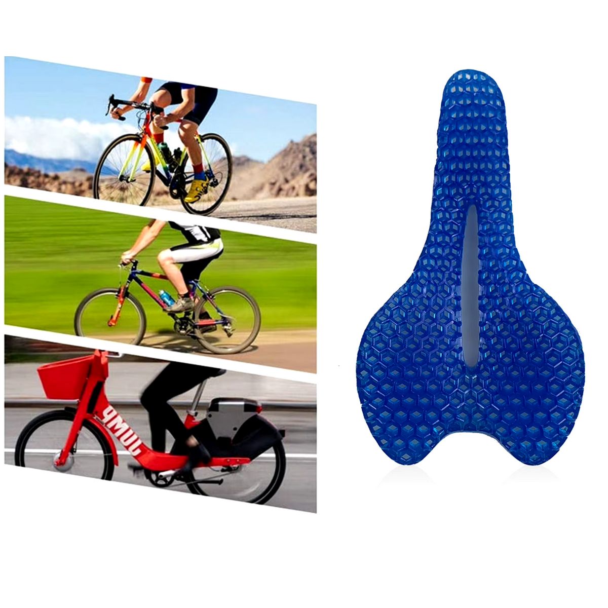 GENERICO - Cojin De Gel Para Bicicleta + Funda