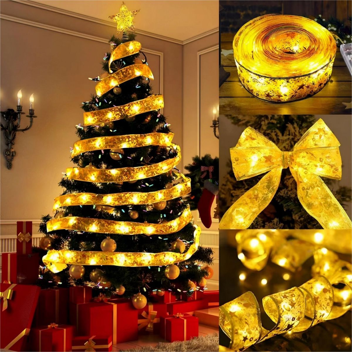 GENERICO - Cinta de luz Led para árbol navideño decoración regalo 5 m