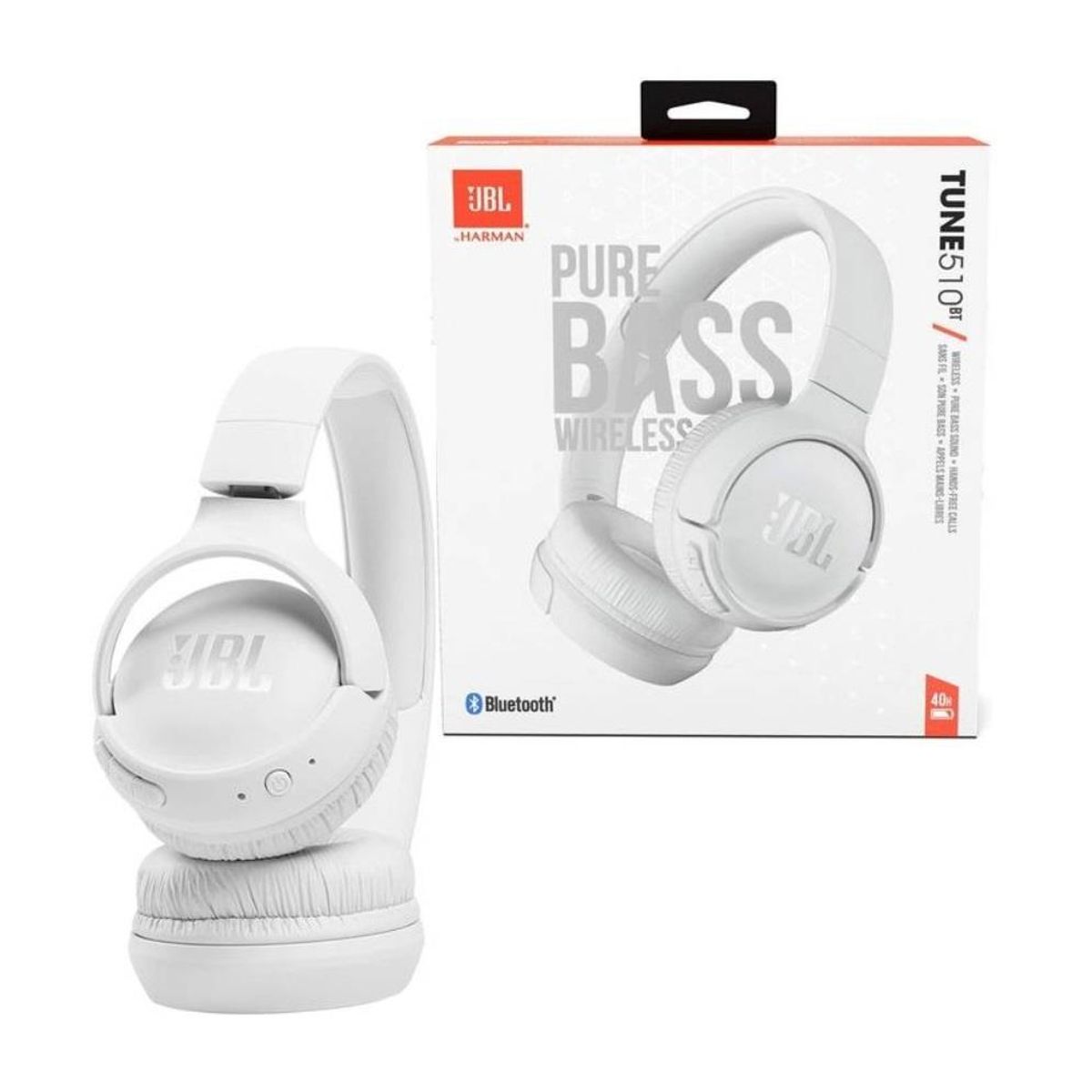 JBL - AUDIFONOS JBL T510BT ORIGINALES BLANCO
