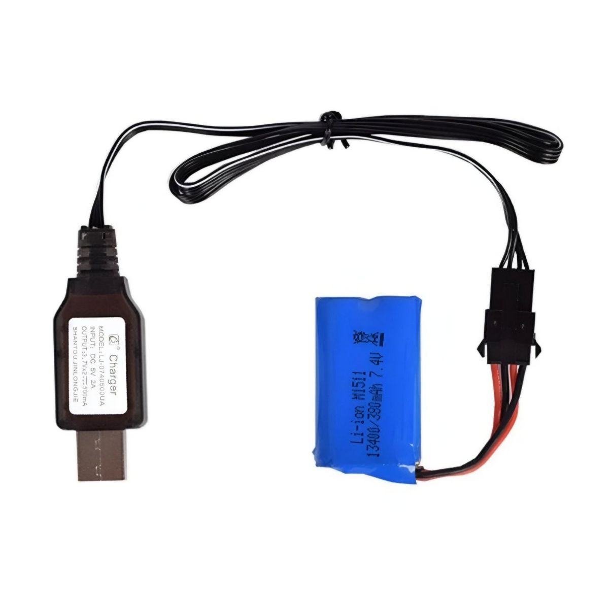 GENERICO - Batería de litio de 7.4 v hidrogel doble pila y cargador