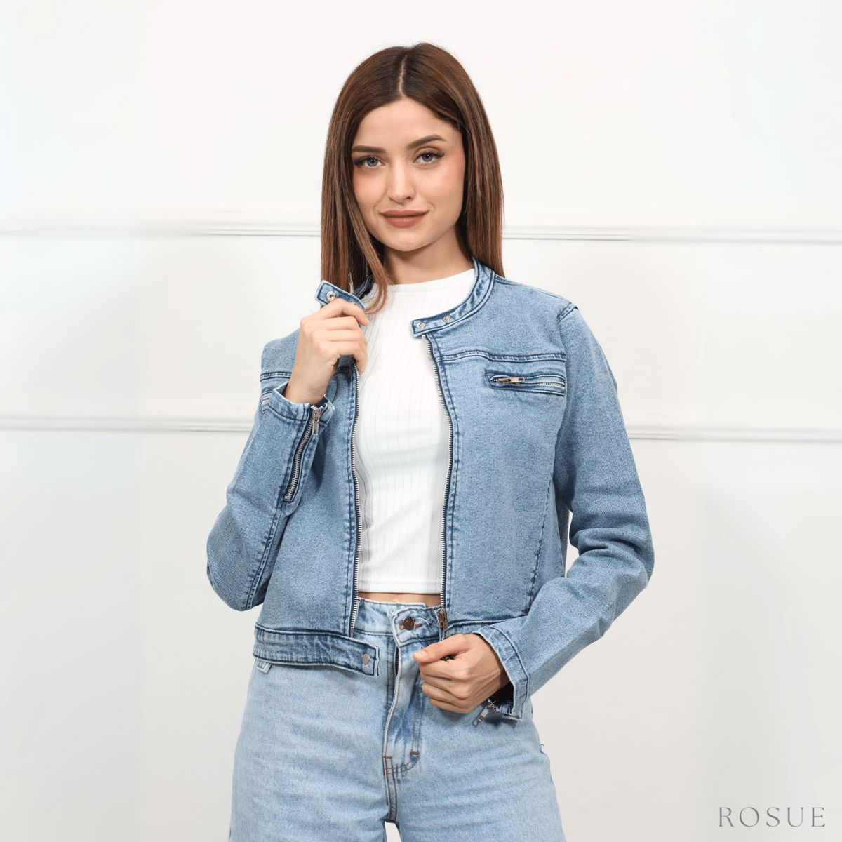 ROSUE - Casaca jean Denim Juvenil Mujer