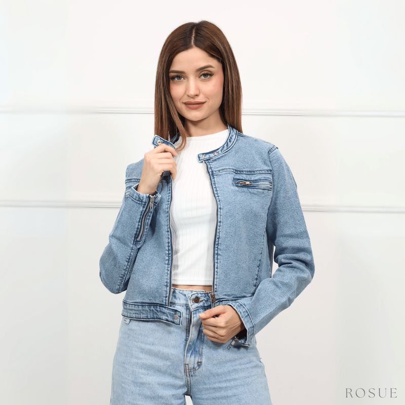 ROSUE - Casaca jean Denim Juvenil Mujer