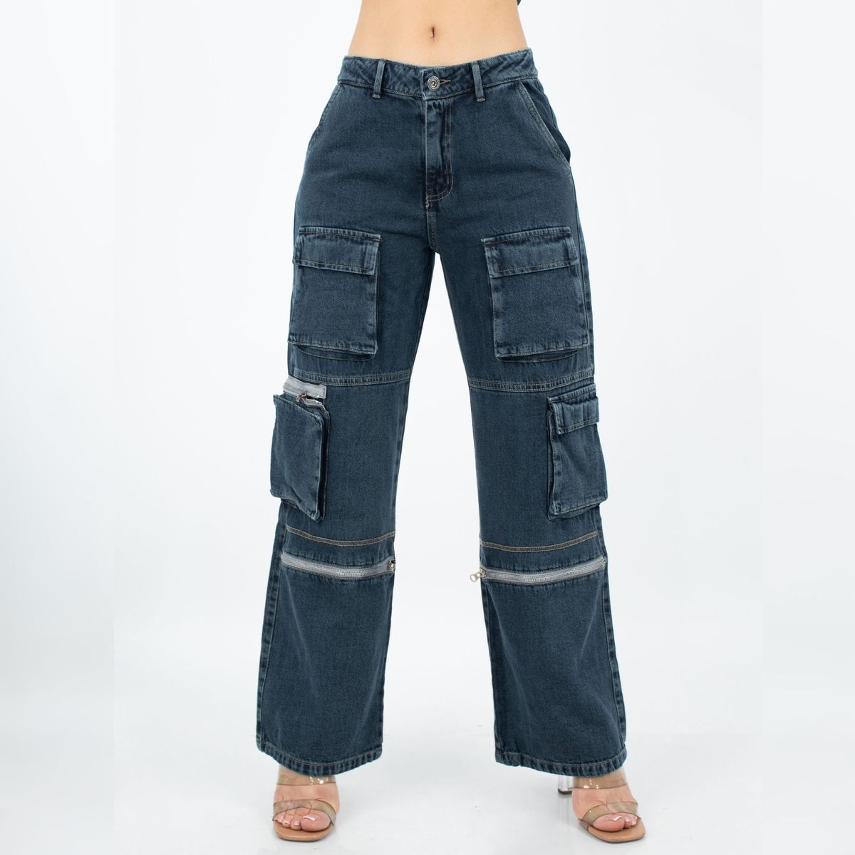 BENCUS JEANS - Pantalón Cargo Jeans Mujer Monaco