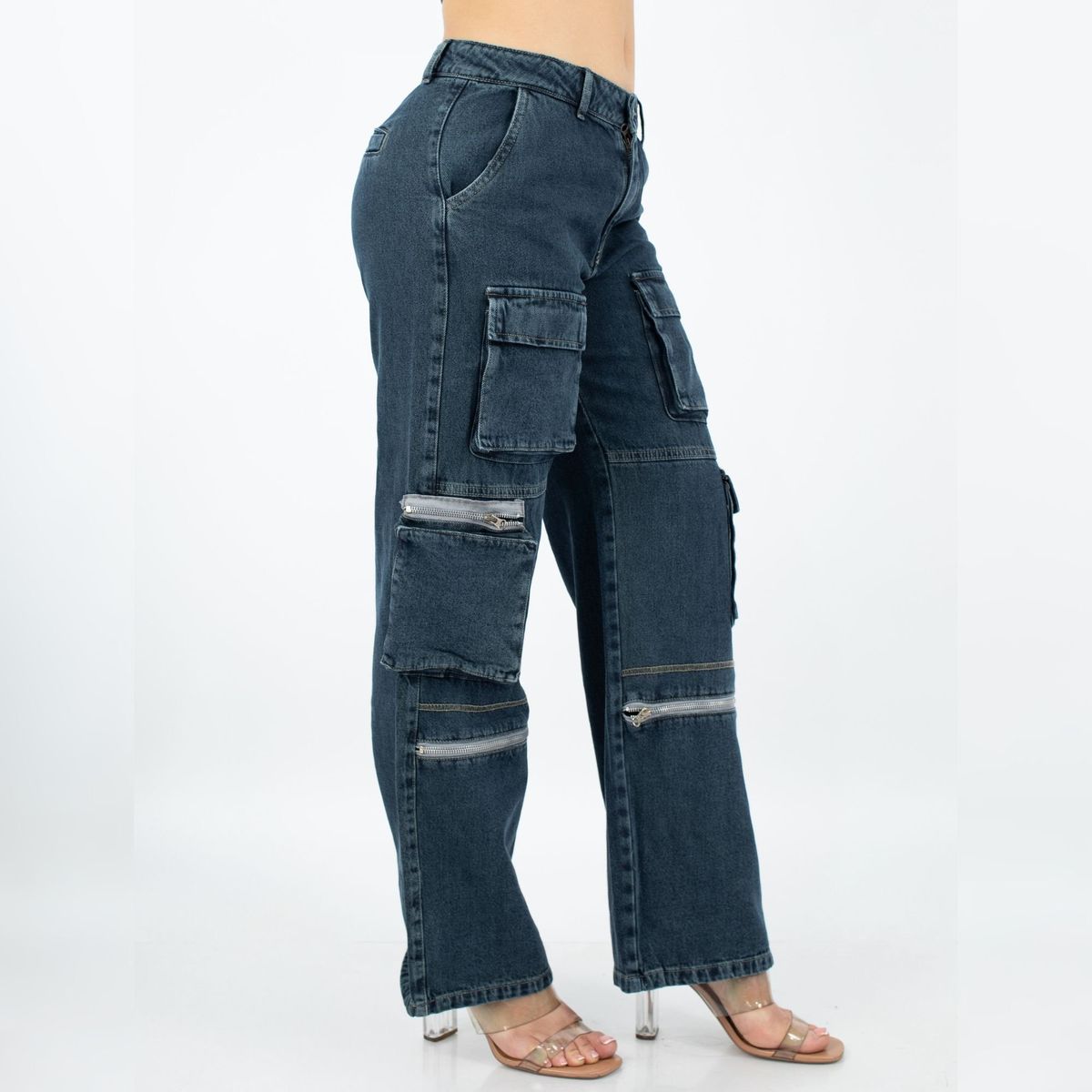 BENCUS JEANS - Pantalón Cargo Jeans Mujer Monaco