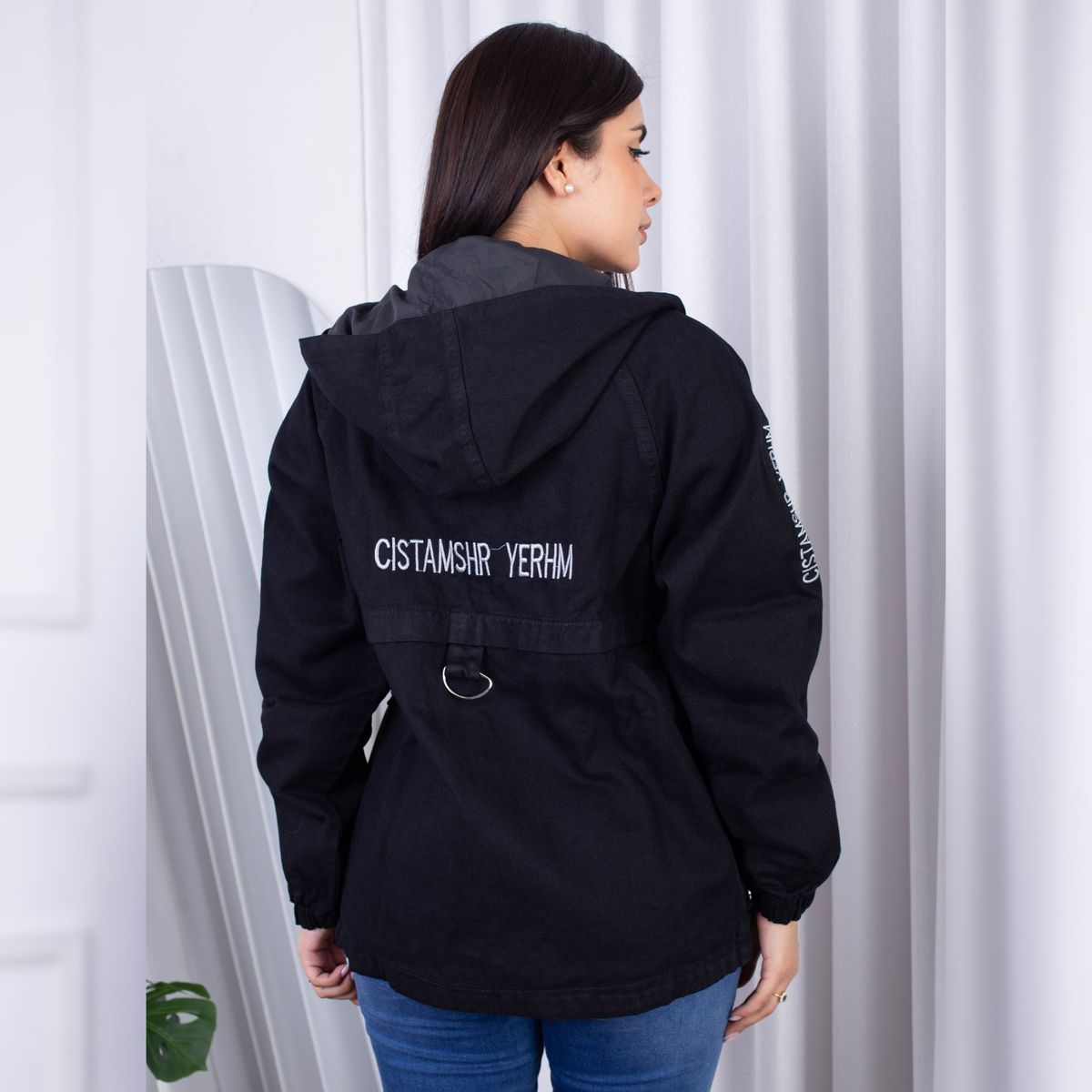 BENCUS JEANS - Casaca Jean Negro Mujer Parka