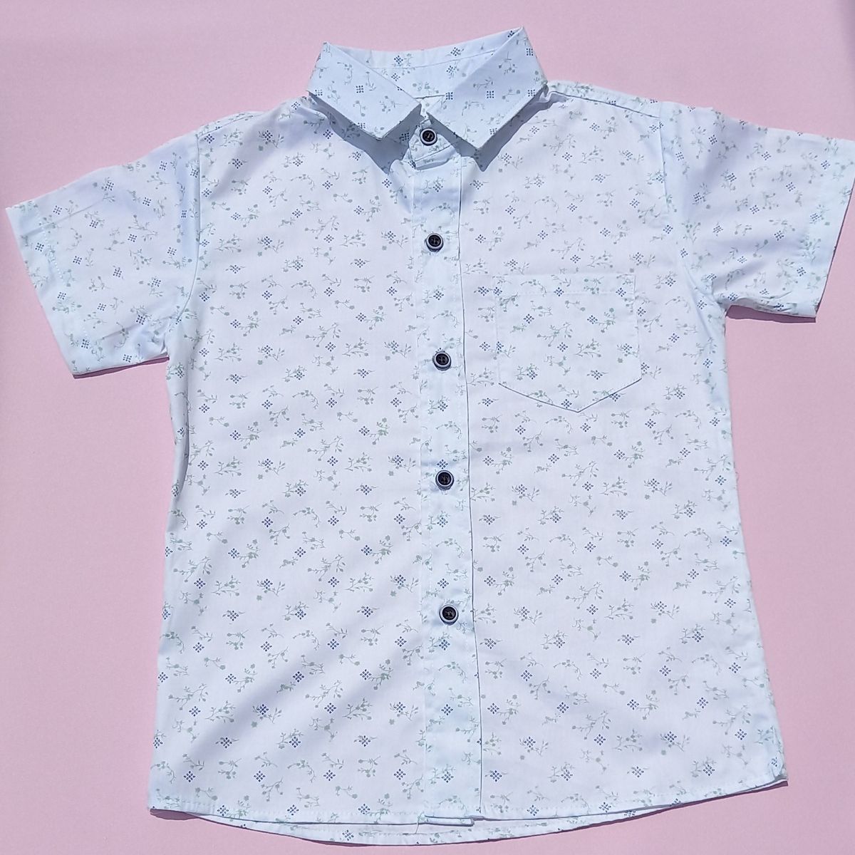 JOHN PRINCE - John Prince Camisa 100% algodón niños blanco estampado plantas