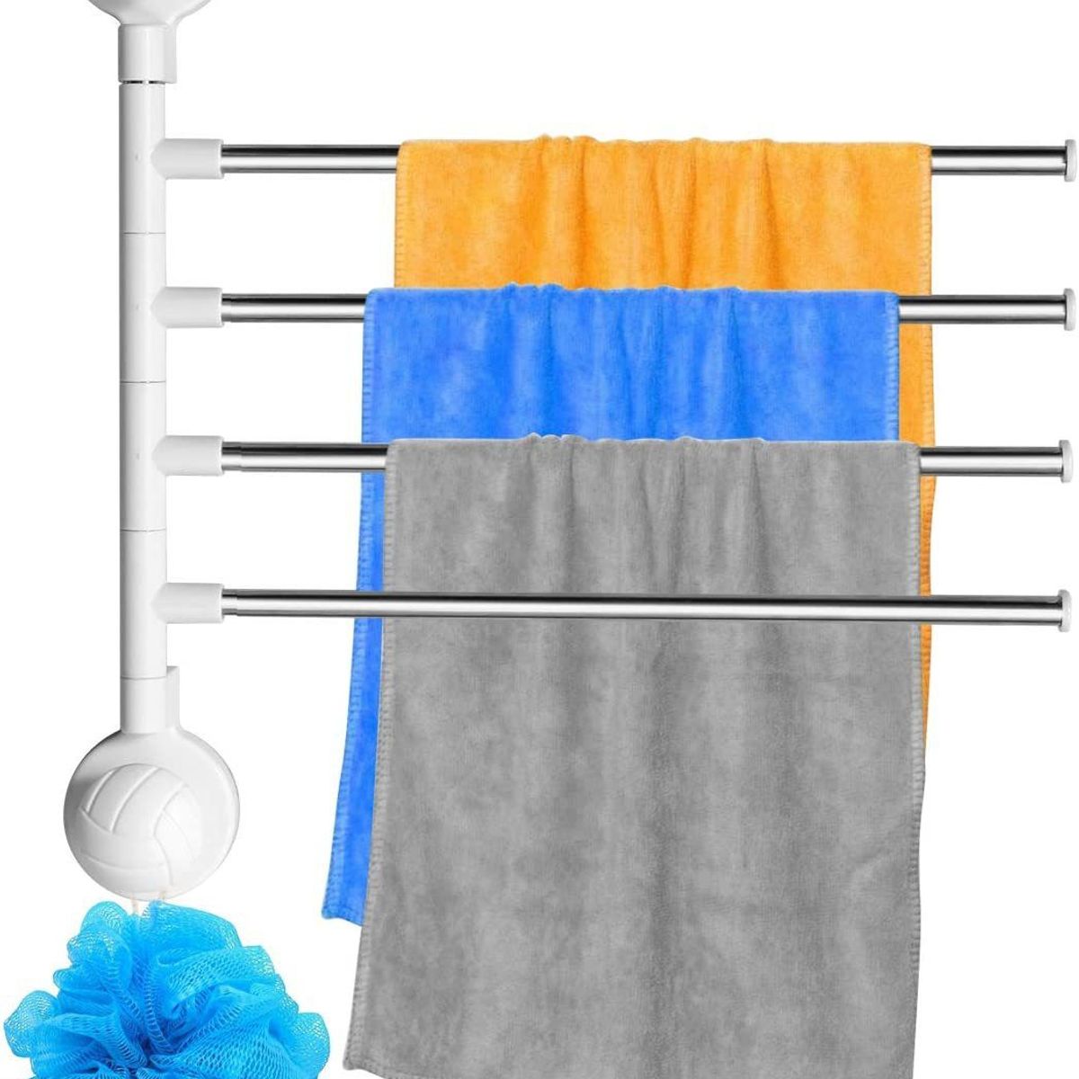 GENERICO - Toallero Soporte De Toallas Giratorio De 4 Barras