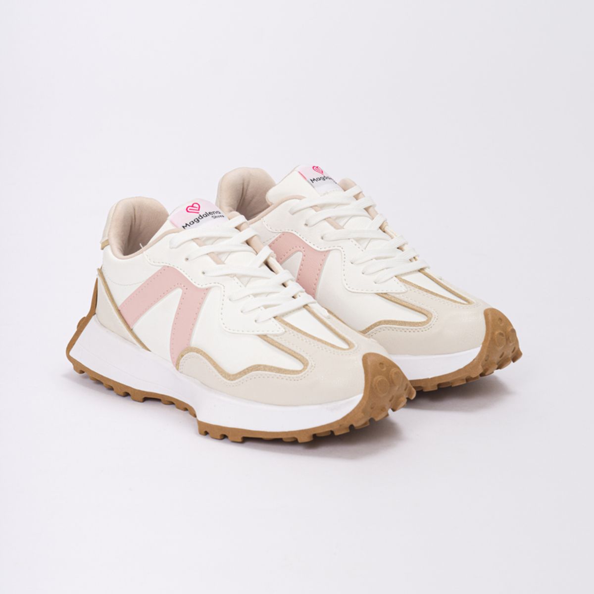 MAGDALENA SHOES - Zapatillas Chunky Vera 867 Blanco-rosa