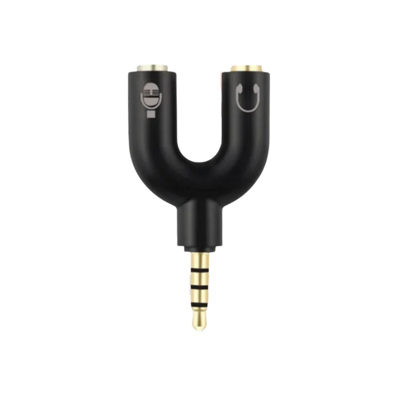 GENERICO - Adaptador de Audio 35mm para Auriculares y Microfono