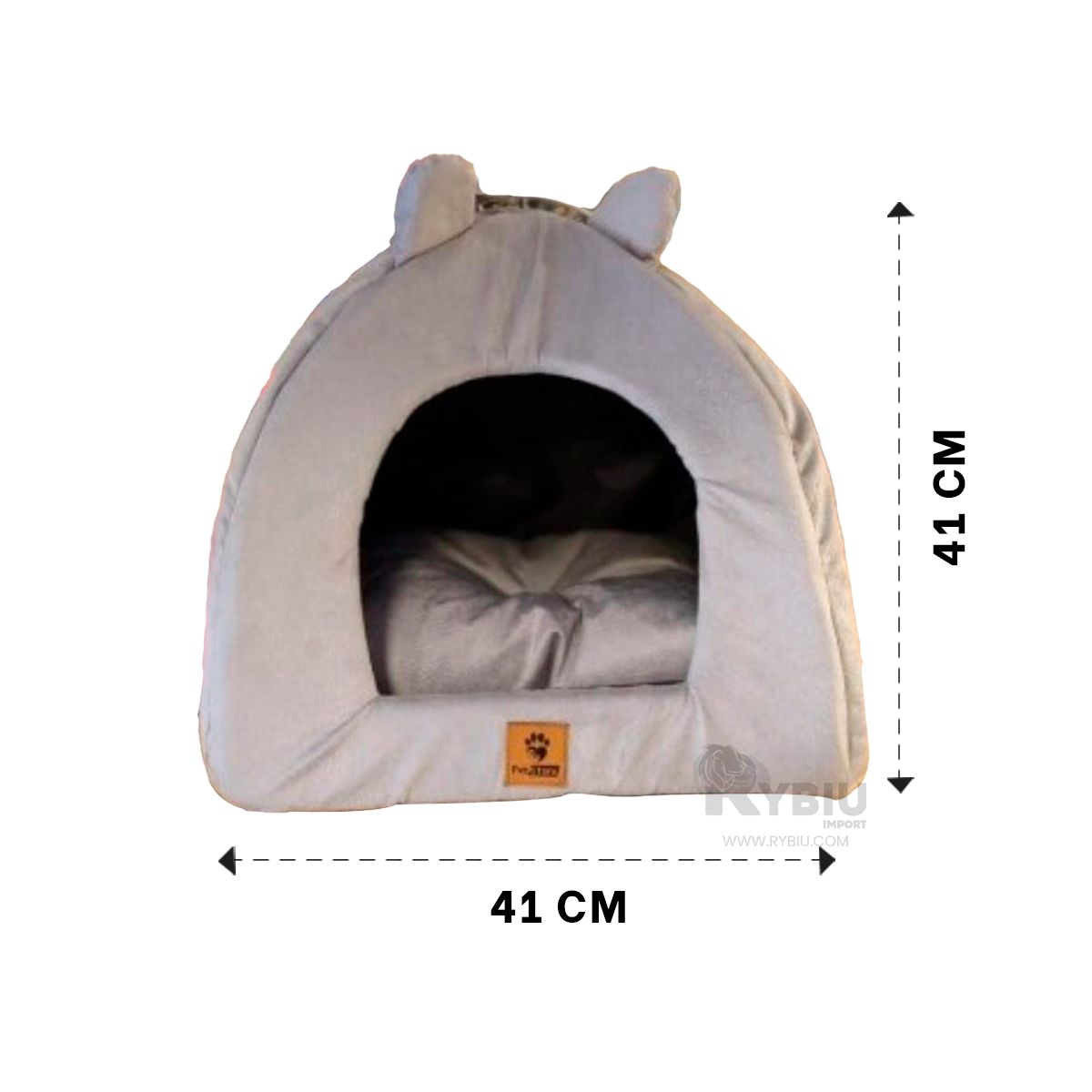 RYBIU IMPORT - Iglu para Mascota de Plomo Talla L Y+Banderitas Adhesivas