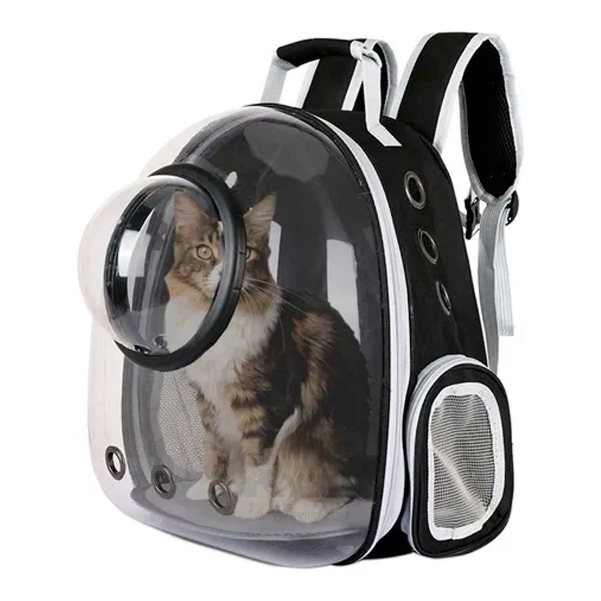 GENERICO - Morral de Mascota Transportable Negro Y+Ligas de Regalo