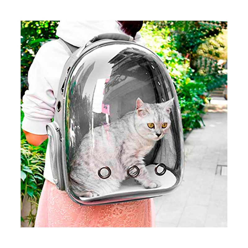 GENERICO - Mochila de Burbuja de Tela y Acrilico de Color Plomo