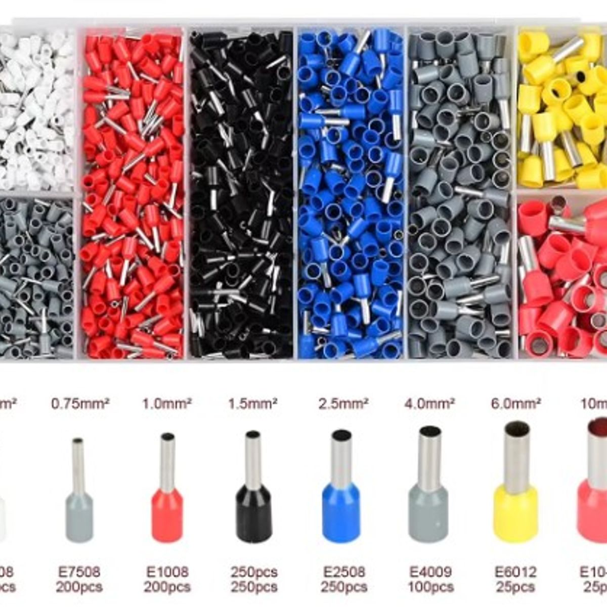 GENERICO - TERMINAL TUBULAR  DE 0.5 - 10 mm2 en caja de 1200 terminales