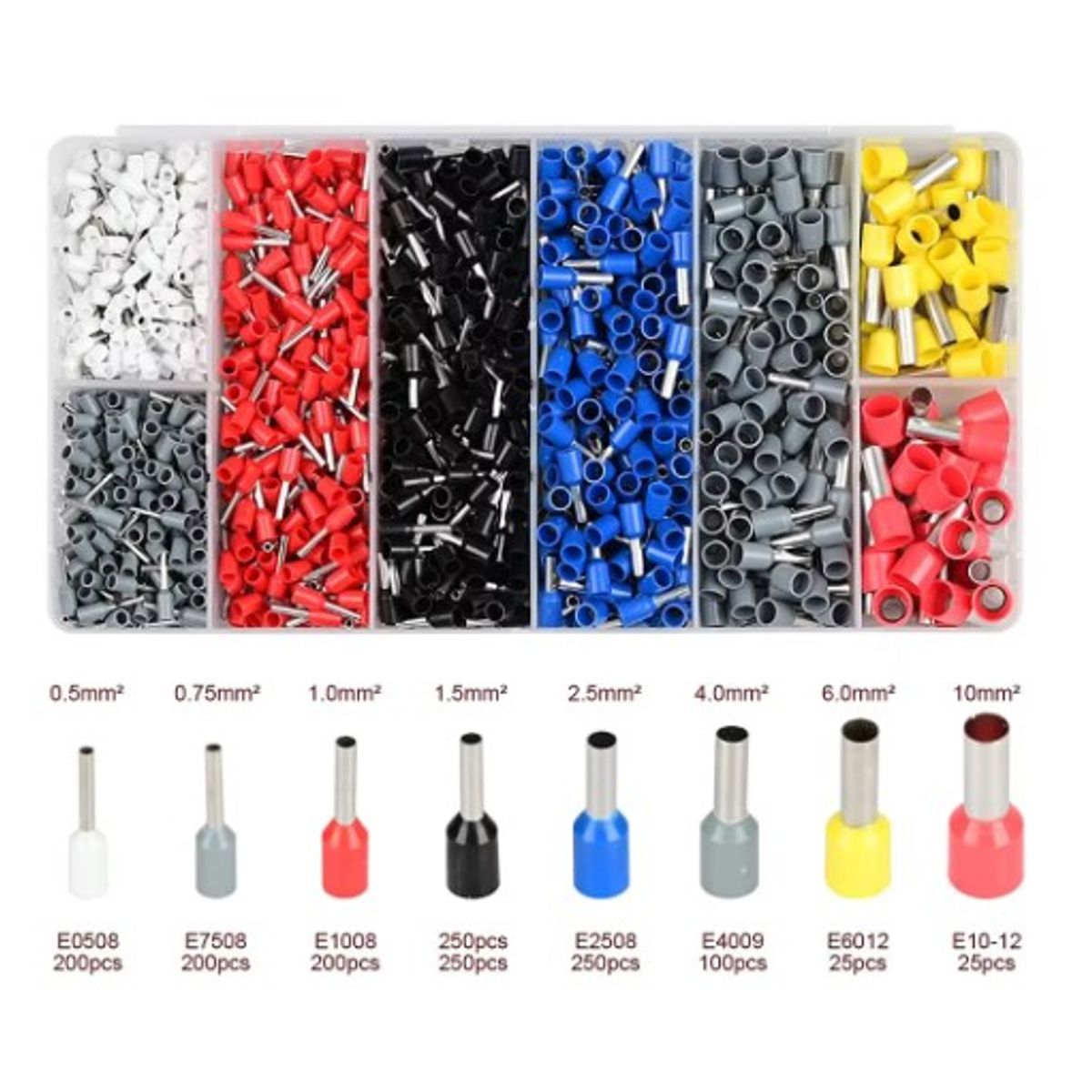 GENERICO - TERMINAL TUBULAR  DE 0.5 - 10 mm2 en caja de 1200 terminales