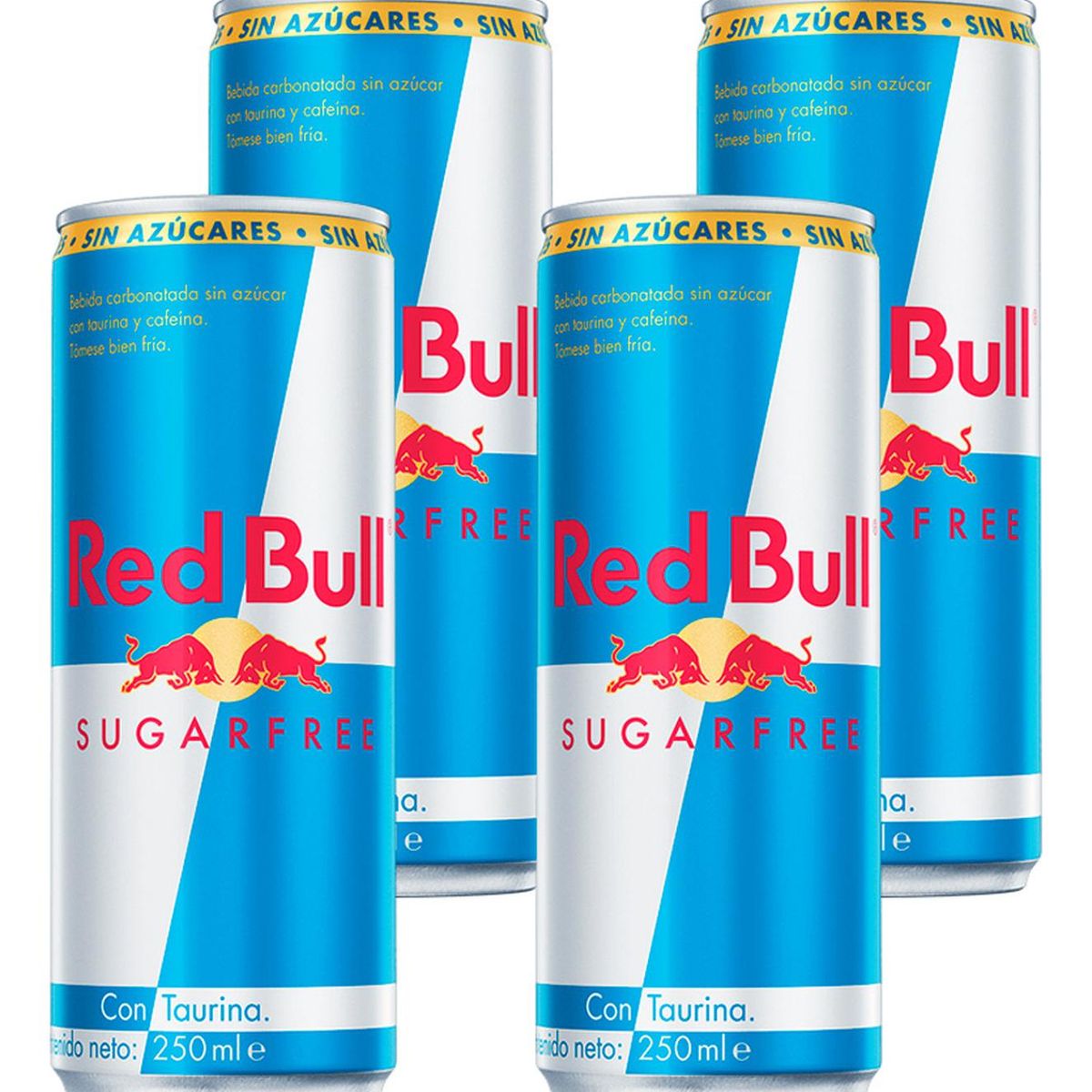 RED BULL - Red Bull Energizante Red Bull Sugarfree 4 Latas 250 ml