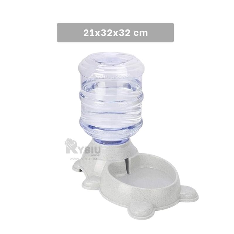 RYBIU IMPORT - Fuente para Can en Tono Plomo Y+Regalo Ligas para Peinar